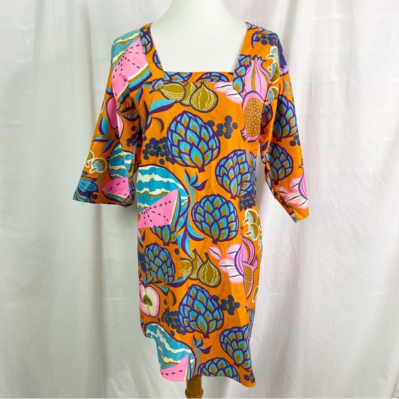 Vintage Tops Vintage 7s Funky Orange Graphic Print Kappogi Japanese